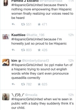 herdreadsrock:  hispanicgirlsspeak:  vividnothing:  idleywastingaway:  onyxblondebitch:  #HispanicGirlsUnited Keep it going  Reblogging this for all my hispanic women out there  … is it necessary to make me feel ashamed to be white? Really?  How is