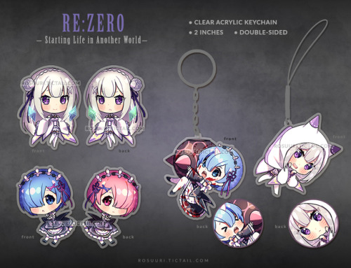 Various keychains and acrylic stands are restocked \ o / Store - rosuuri.tictail.com