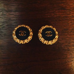 myth0001:  NYC consignment finds, vintage Chanel earrings.