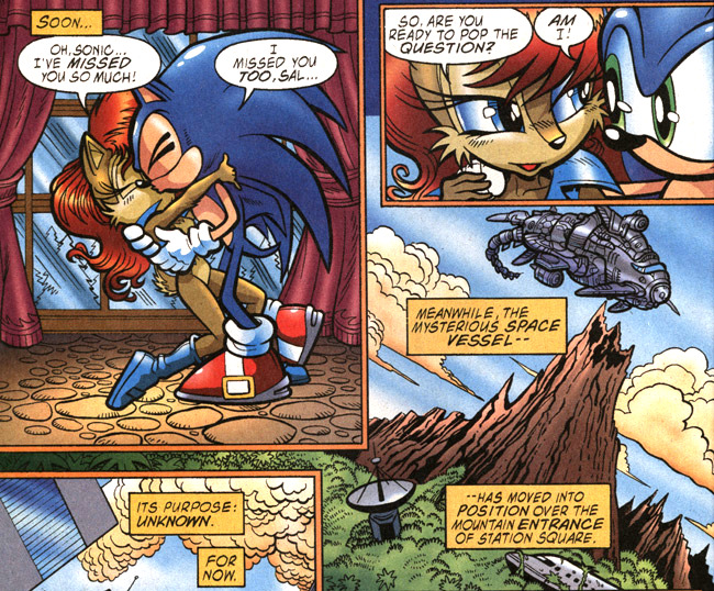 sonic and sally kiss