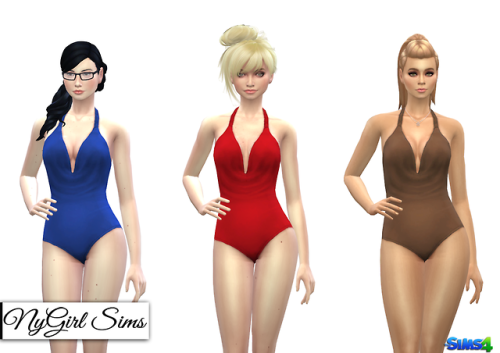 nygirlsims:  Draped V Neck Swimsuit. I took the draped v neck tank top from jungle adventure an