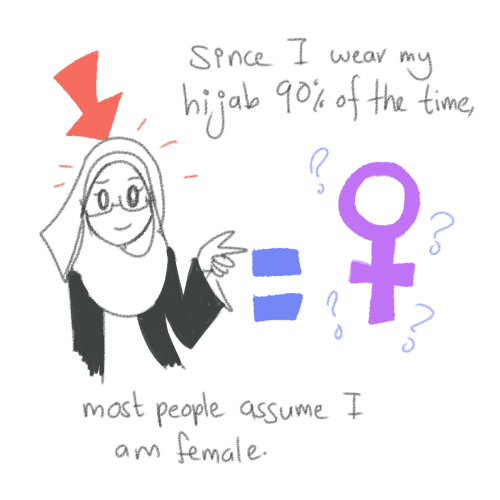 heliosdraws:I haven’t seen a lot of posts that shed some positivity for non-binary Muslims who wear 