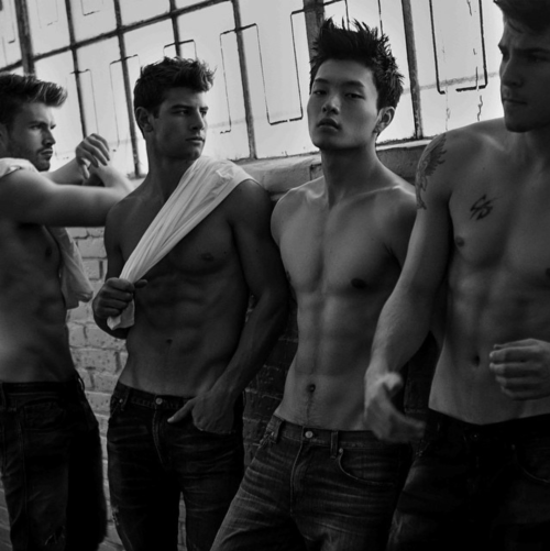 tlaxxcalteca:  Satoshi Toda, Franky Cammarata & Chris Petersen by Leonardo Corredor for Attitude Magazine