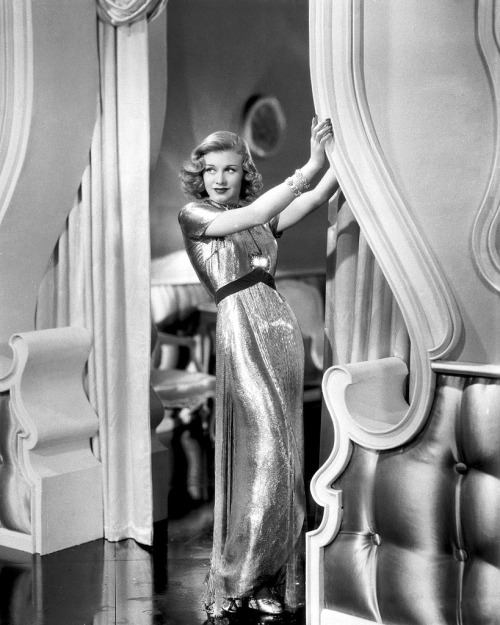vintagechampagnefever: Ginger Rogers glitters in gold 