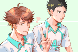 clivenz:  Aoba Josai!! Oikawa and Iwaizumi!  