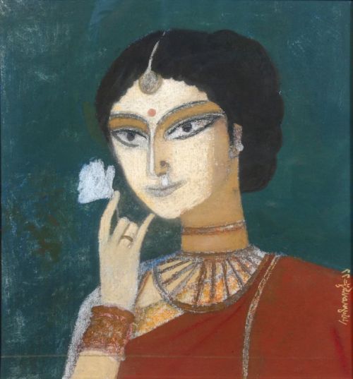 vintageindianclothing: Ganesh Pyne’s women. Via X, X, X.
