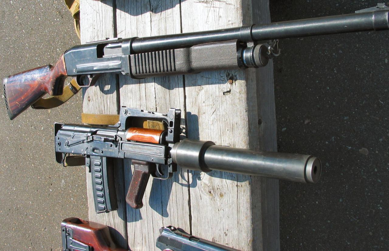 weaponslover:  KS-23 23mm shotgun and OTs-14 Groza assault rifle.
