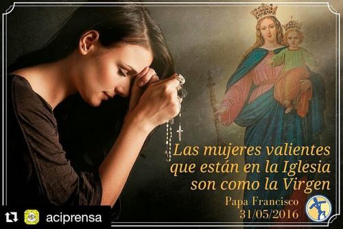 #Repost @aciprensa ・・・ La #IglesiaCatólica necesita mujeres valientes y alegres como la #VirgenMaría