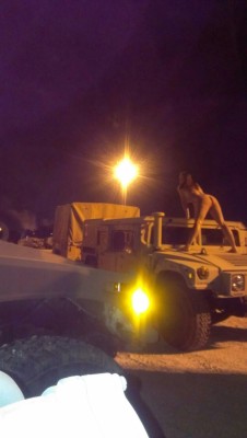 militarygirlsxxx:  Taking sexy nudes in the motor pool for www.HotMilitaryGirls.com