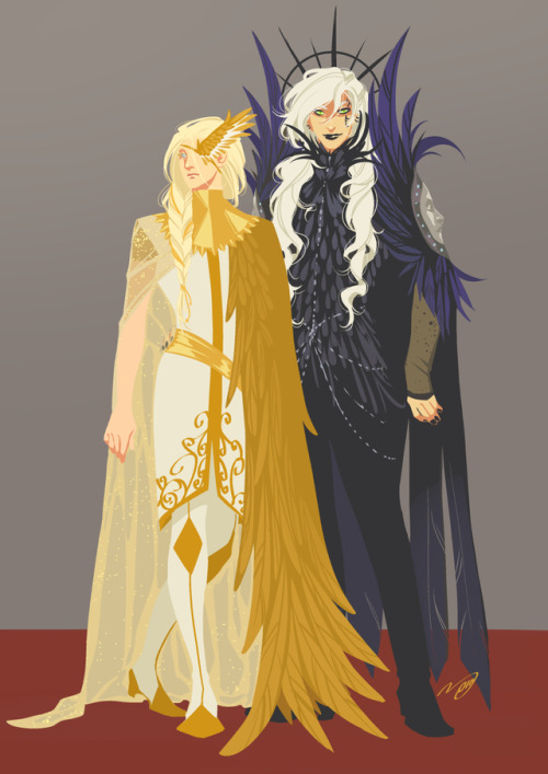 pandanoi:pandanoi:I’m late to the party but I really wanted to draw Herem babes in Met Gala style.Th