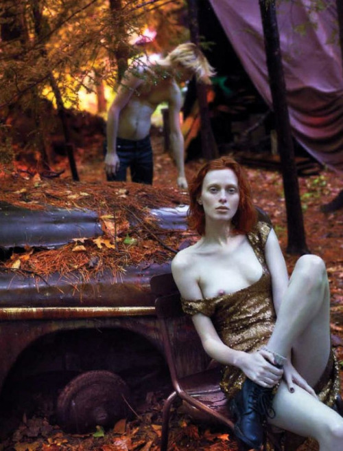 Karen Elson &amp; Jacob Morton in Come As You Are by Mert Alas &amp; Marcus Piggott for W, S