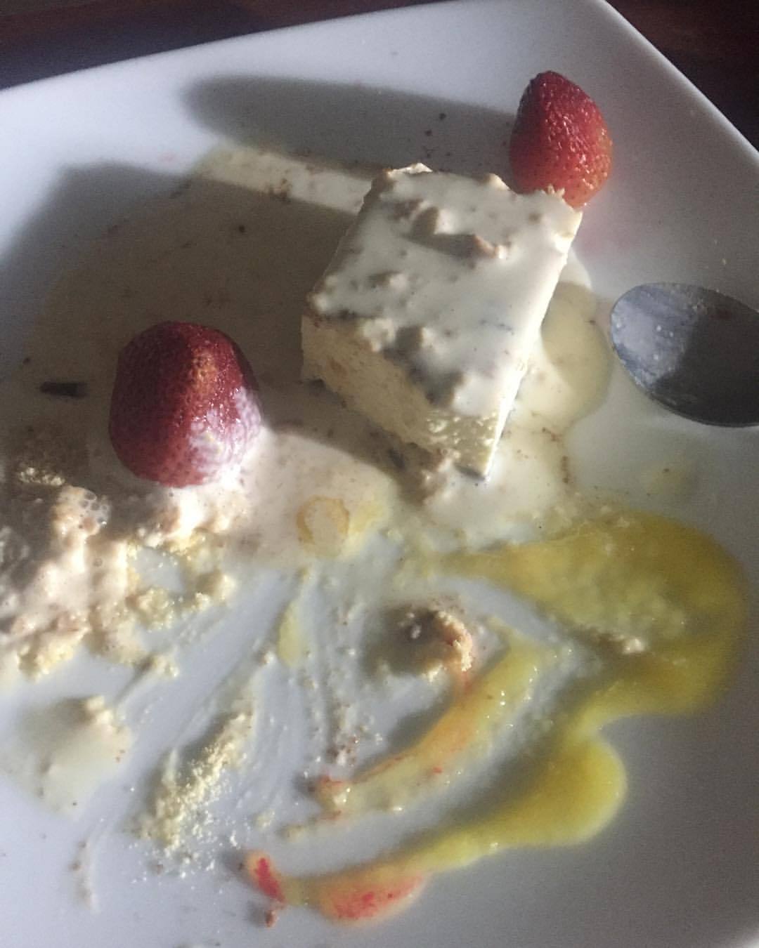 Roommate made cheesecake was so good bit on the cheesier side but for making it from