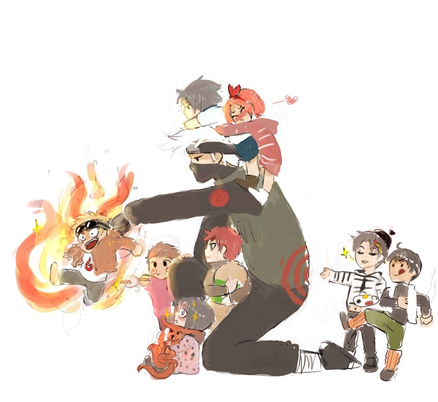 yuubasdoodle:  super dad kakashi..another doodle 