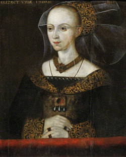jeannepompadour:  Portrait of Elizabeth Woodville, Queen of England (c. 1437-1492) in Queens’ College, University of Cambridge 