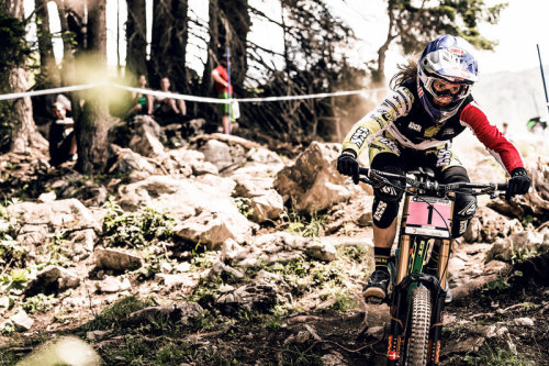 womenscycling: “Rachel Atherton came second in qualifying” - via Dust n’ bones: Lenzerheide qualifyi