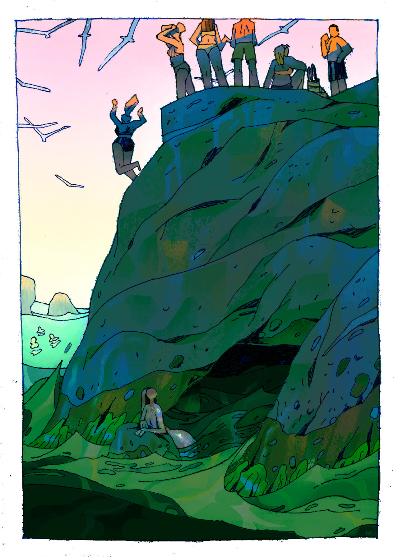 salamispots: Had a lot of fun making these (pencil rough, inked, and then colored