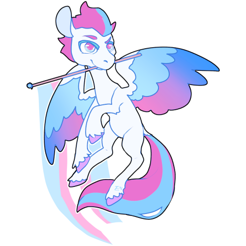 Zipp Storm + Trans pride!Planning on selling these as stickers and/or charms in the future! ^_^