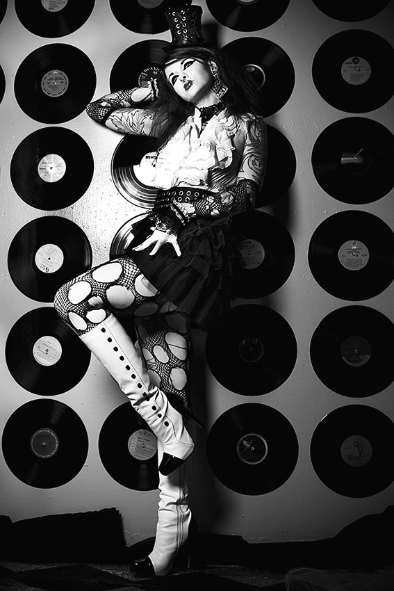 Girls with Vinyl Records
