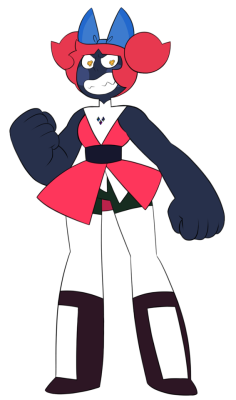 jigokuhana:  So here’s the updated pic of Dynamo/Black Opal for my Powerpuff Gem AU, since I drew an updated pic of the girls recently. :3Since I didn’t really like looking at the harsh colors I chose for her in the original pic, I tried to go with