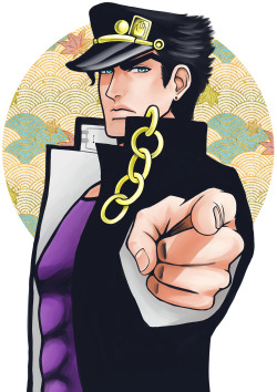 ephem-eras:  Finally done after 2(?) months! So happy I was able to finish Jotaro before the year ends ＼(*T▽T*)／ 