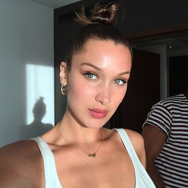 bel-hadid: Bella Hadid getting ready for her Nike Cortez launch after party in Paris,