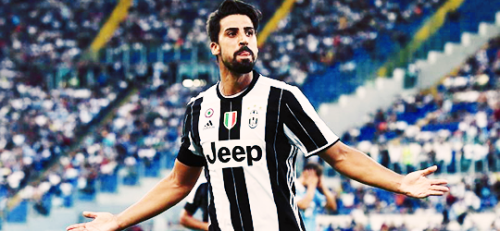 j-u-v-e: Sami Khedira celebrates his goal against Lazio.