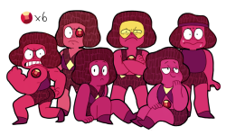 birbyarts:  if there’s anything i love more than one ruby, it’s SIX RUBIES 