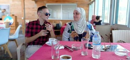 I Am Ahmed Al-Nabih From Gaza. I Am 33 Years Old And Married. This Is My Mother. She Is 65 Years Old.
