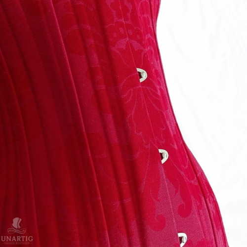 unartig-shop:a quick snapshot of the red jacquard underbust corset I was asked to make for my male