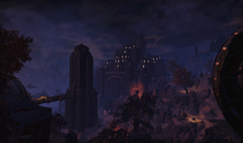 thebeautyoftamriel: Sotha Sil’s Clockwork City, at night.A place full of wonder, but also full