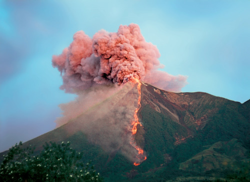 A pink volcano (captured by Jörg Sasse) on AnOther Loves.