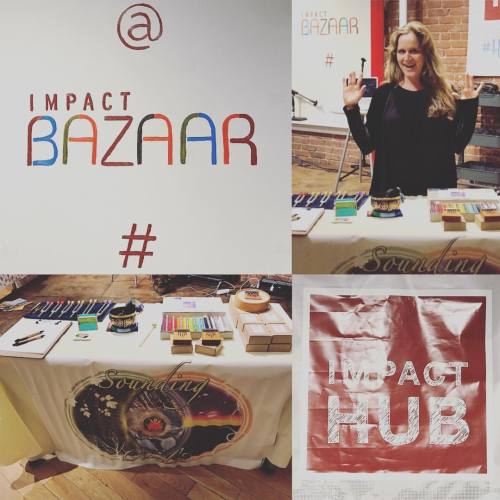 Sounding Circles Table at Impact Hub Holiday Bazaar today! #impacthub #impacthubnyc #soundingcircles