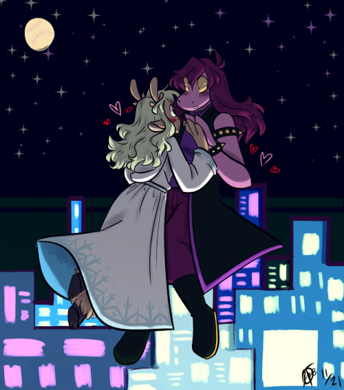 They’re doing a waltz on top of the city