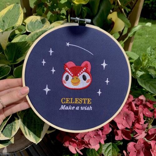 retrogamingblog2:Animal Crossing Villagers Embroidery Hoops made by Blossombabyx 