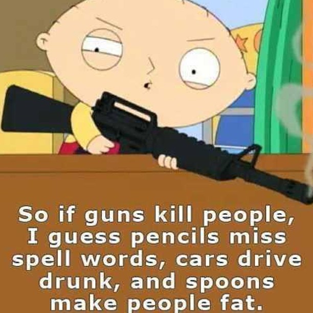 End of discussion. #guns #pencils #cars #spoons #guncontrol #wakeupamerica we need