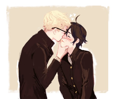 elvishness:tsukki kissing yamaguchi’s freckles hahaha hah…..ah….