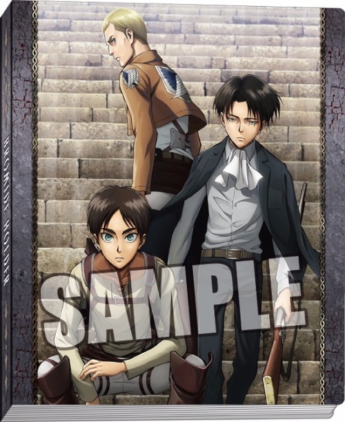 Hobby Stock Japan previews a new storage folder featuring Erwin, Levi, and Eren from the cover art of PASH! July 2014!Retail Price: 1,000 yenRelease Date: August 2015