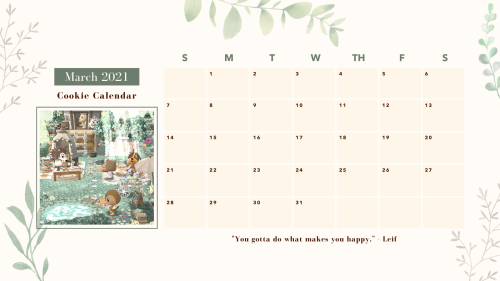 mar 03, 2021 // march cookie calendar ~ to keep track of your 5k and gifted cookies!