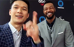 harryshumjjr:shadowhunterstv: @HarryShumJr &amp; @IsaiahMustafa are at the #FreeformUpfront