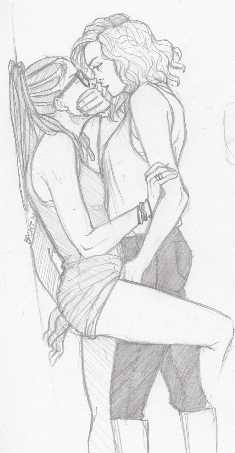 :  &ldquo;Quiet, chéri, or they will catch us.” (carefully places picture