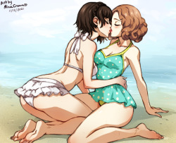 #819 Makoto Niijima x Haru Okumura (Persona 5)swimsuit version ^o^Support me on Patreon