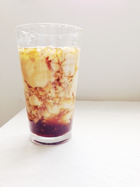 {Monday, Monday… and what a beautiful surprise it was to have this drink - soft tofu in syrup