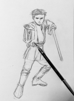 mitty3000:Sketch of Jedi Knight style Otabek
