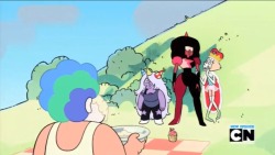 pocketpsychologist:  Look at these cuties  This was so adorable though &lsquo;cause, like Pearl was afraid of more birthday shenanigans/disappointing Steven (or something) that she had to ask Garnet to tell him (and then hid behind her) and Garnet is