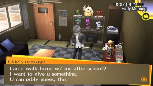 Persona 4 The Golden: Chie vs. Valentine’s Day ¼ A normal start free of tension