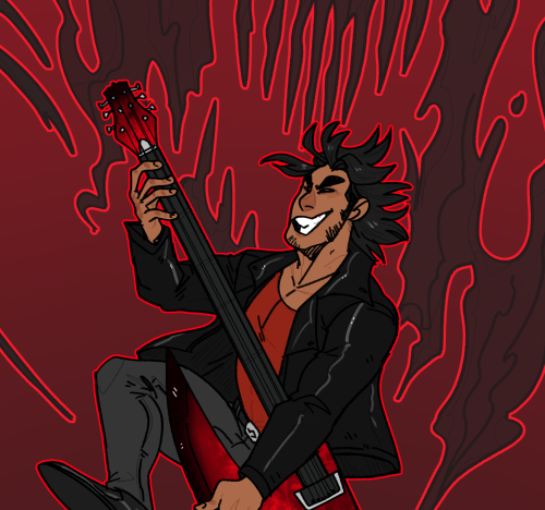 evans-endeavors: Glenn and the Battleaxe of HatredI know the battleaxe was actually a guitar but I l