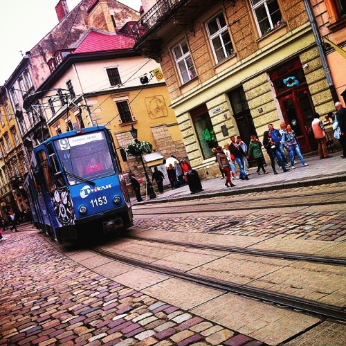 My favorite transport in Lviv. #Lviv #Ukraine #tram #transport #streetphoto #cityphoto #architecture