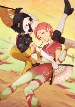 missmeirii:Full submission for @cartoongirlszine! 💗Yumi and Aelita from the much-missed Cody Lyoko