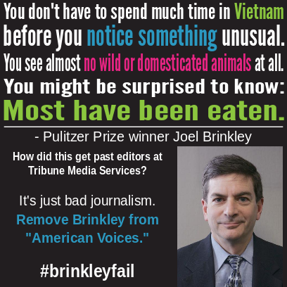 Fed up with Brinkley&rsquo;s bullshit? Send his syndicators, Tribune Media Services, a message t