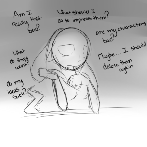 venas-kingdom:snivy-serpentriss:  Soo… I’ve been having some panic anxiety for a couple of days and I thought it’d be best to just draw it out. I don’t mean to post it but if there’s anyone who know’s what I’m going though, I’d love for